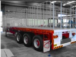 Europe Kind Flatbed Cargo Semi Truck Trailer